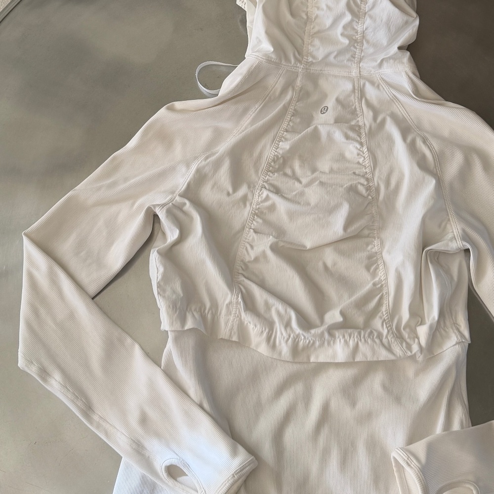 Lululemon hooded Dance Studio Jacket Rib Sleeve SZ 8 - Picture 9 of 13